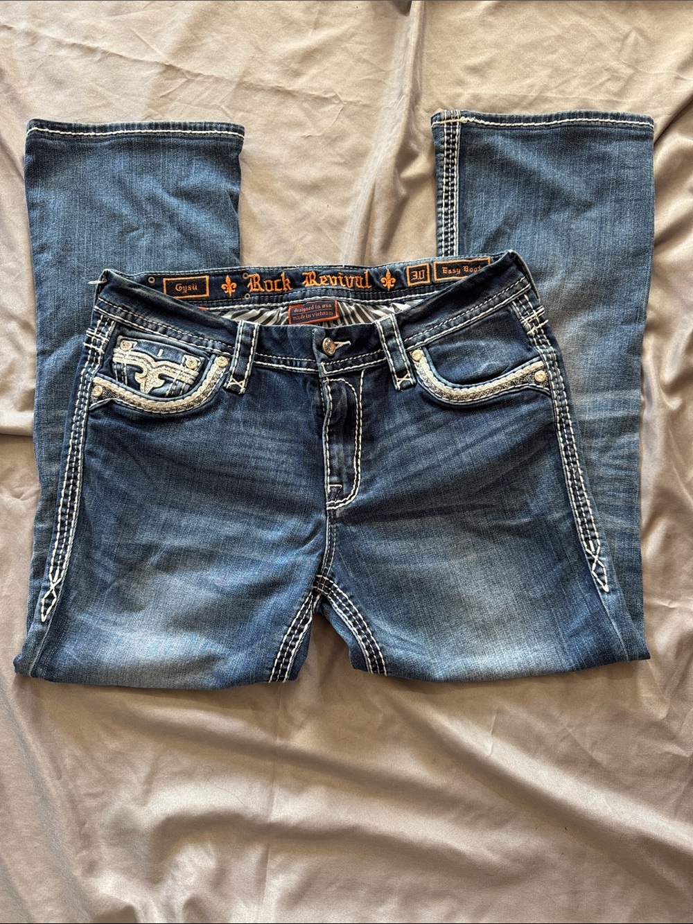 Rock Revival Women's Distressed Indigo Bootcut Jeans